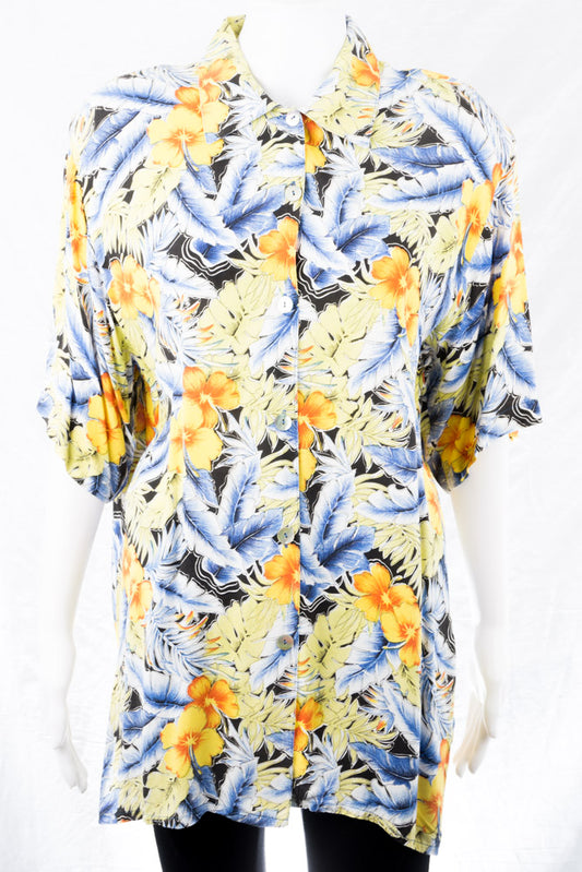 Vintage Oversized Bluse - Boston Flower
