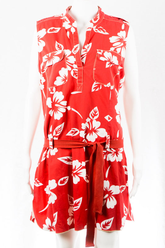 Vintage Kleid mit Flower Print -42-
