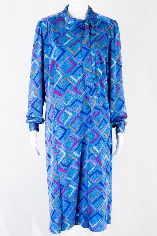 Vintage Kleid mit Art Print -M- Ilany