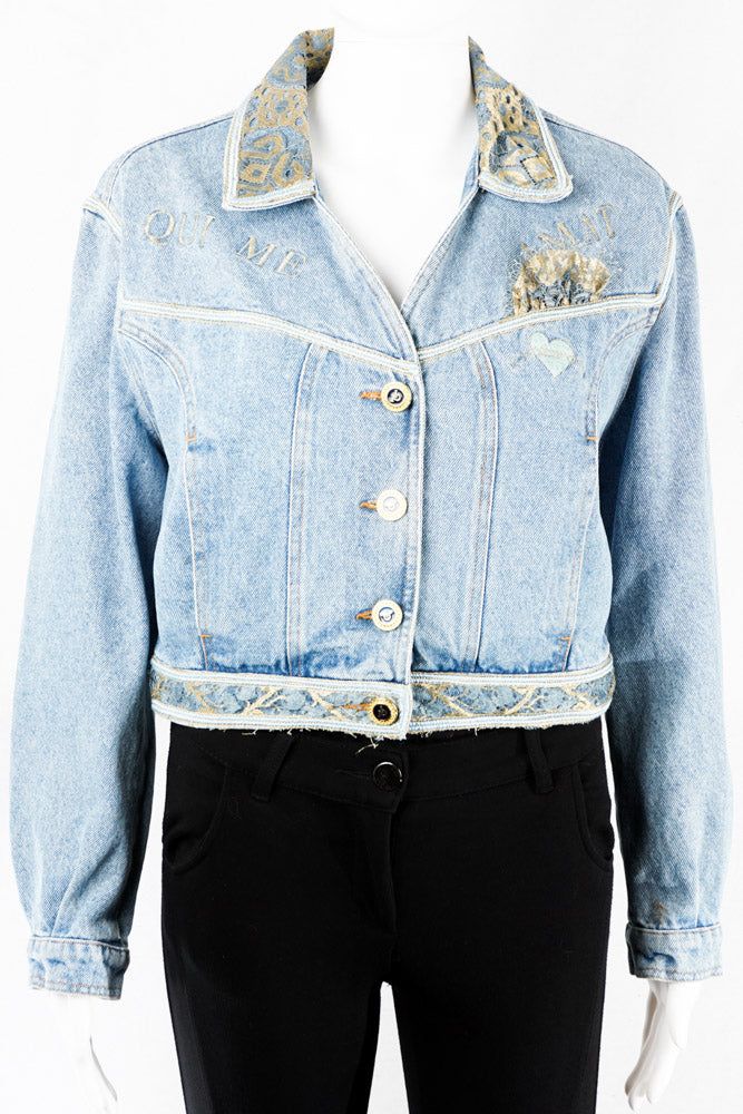 Vintage Jeansjacke -38-