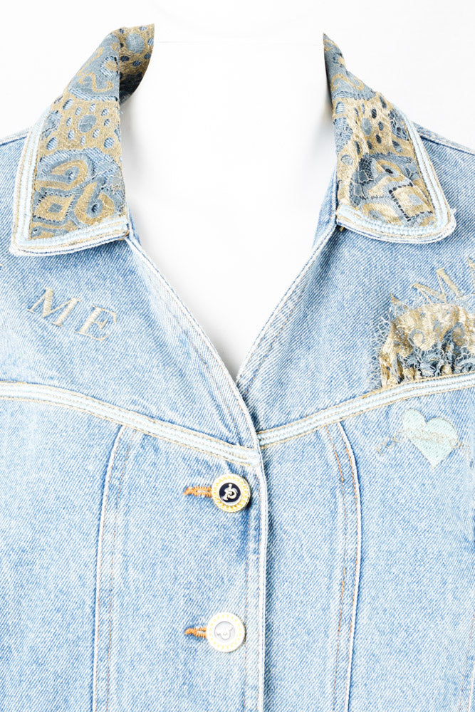 Vintage Jeansjacke -38-