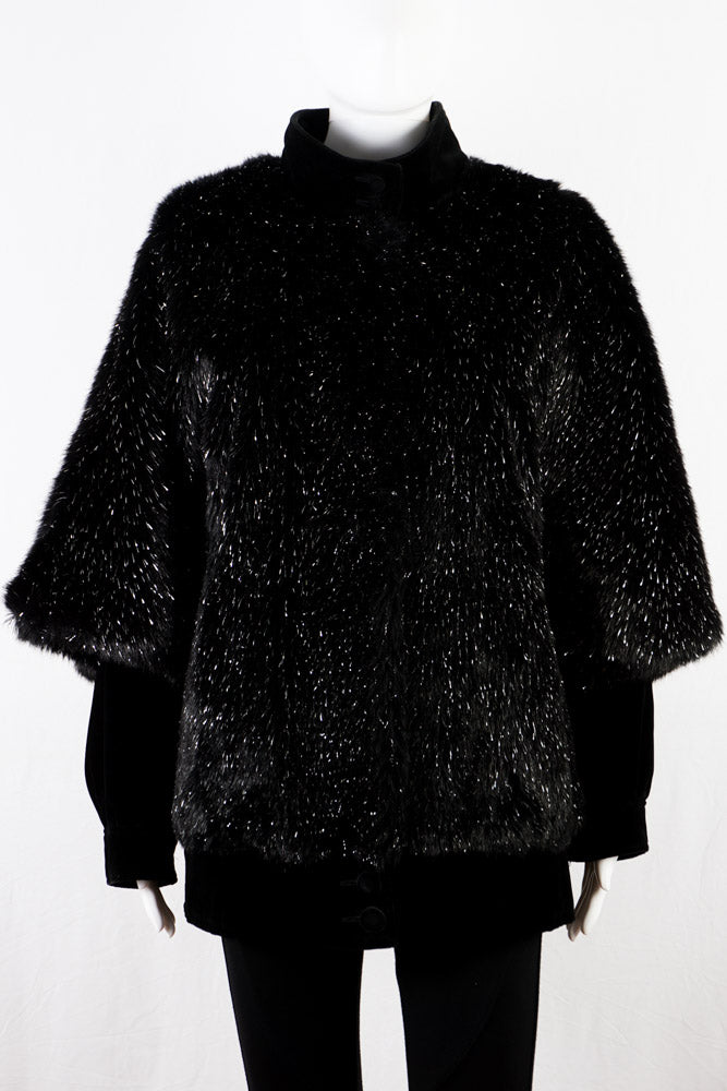 Vintage Kunstpelz Jacke -M-