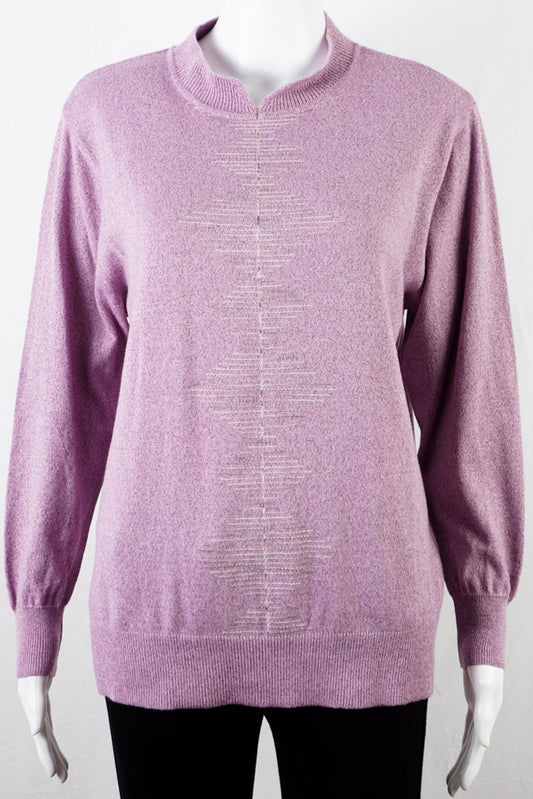 Vintage Pullover mit Stehkragen -L-