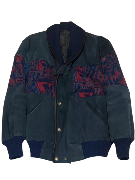 Vintage Jacke -L- Ethno Aztek Bomber Blouson