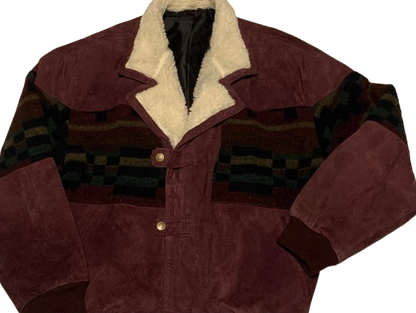 Vintage Jacke Bomber NoRetro L Ethno Aztek Navajo