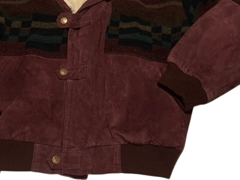 Vintage Jacke Bomber NoRetro L Ethno Aztek Navajo