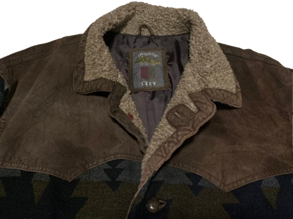 Vintage Jacke L 52 Sherpa Ethno Aztec Bomberjacke Blouson