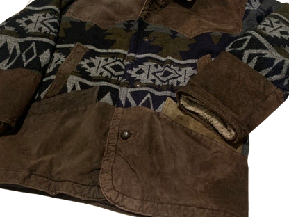Vintage Jacke L 52 Sherpa Ethno Aztec Bomberjacke Blouson