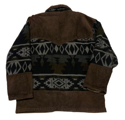 Vintage Jacke L 52 Sherpa Ethno Aztec Bomberjacke Blouson