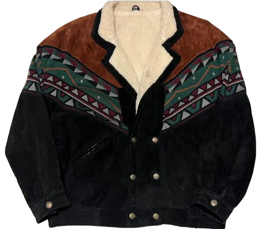 Vintage Jacke -XL- Ethno Aztek Bomber