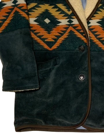 Vintage Jacke Kurzmantel L Aztek Navajo