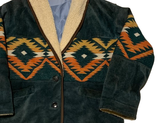 Vintage Jacke Kurzmantel L Aztek Navajo
