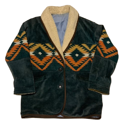 Vintage Jacke Kurzmantel L Aztek Navajo