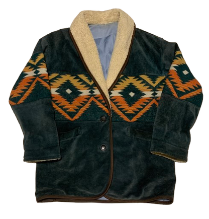 Vintage Jacke Kurzmantel L Aztek Navajo