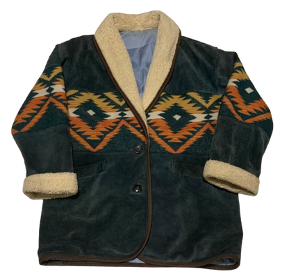 Vintage Jacke Kurzmantel L Aztek Navajo