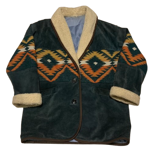 Vintage Jacke Kurzmantel L Aztek Navajo