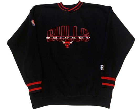 Vintage Starter Pullover -L- Chicago Bulls