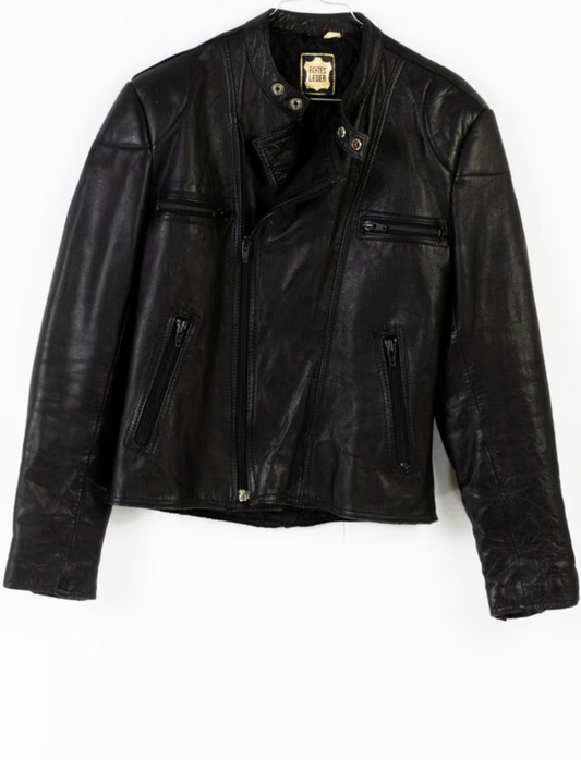 Vintage Biker Lederjacke S