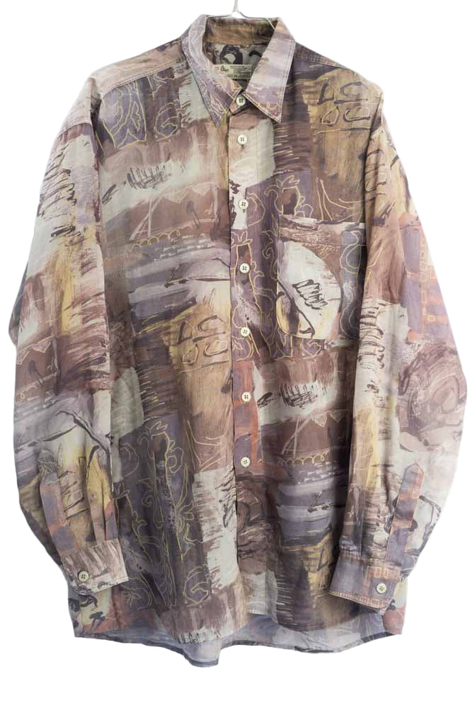 Vintage Hemd mit Art Print -L-