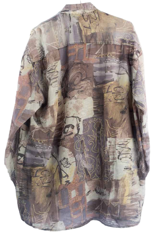 Vintage Hemd mit Art Print -L-