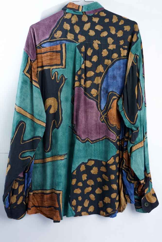 Vintage Hemd mit Art Print -L-