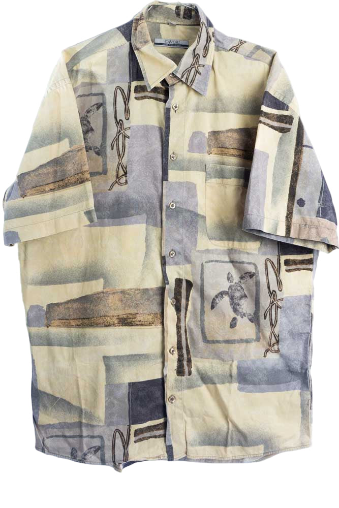 Vintage Hemd mit Art Print -L-