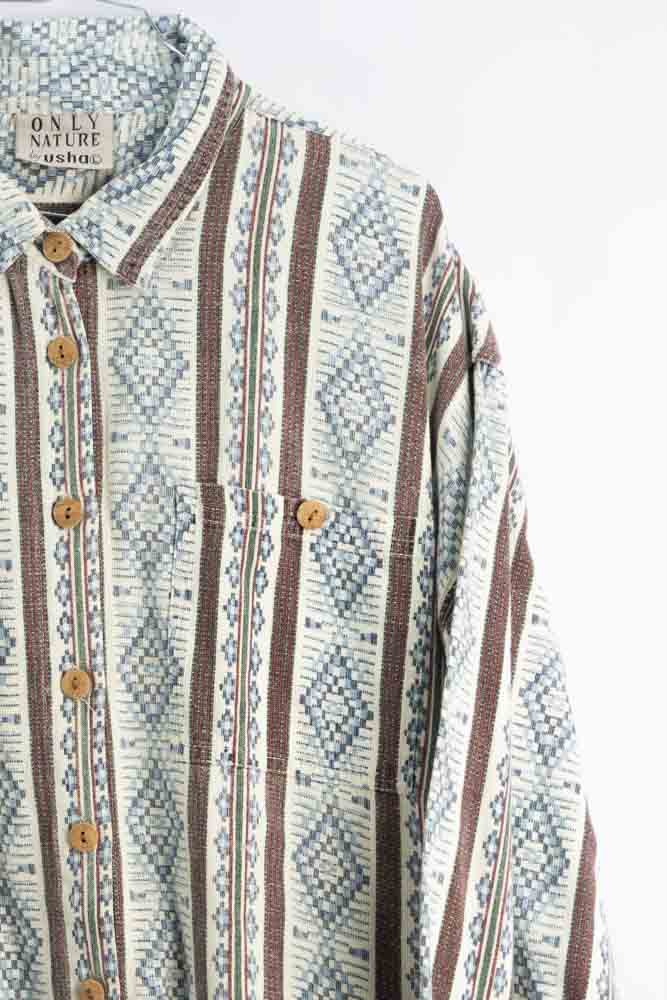 Vintage Hemd mit Art Print -L-