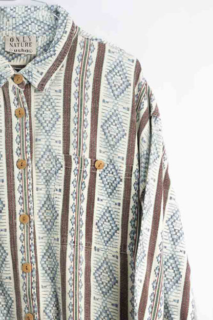 Vintage Hemd mit Art Print -L-