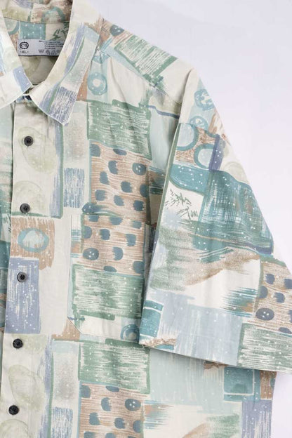 Vintage Hemd mit Art Print -XL-