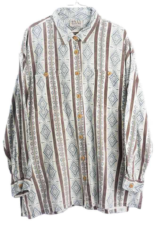 Vintage Hemd mit Art Print -L-