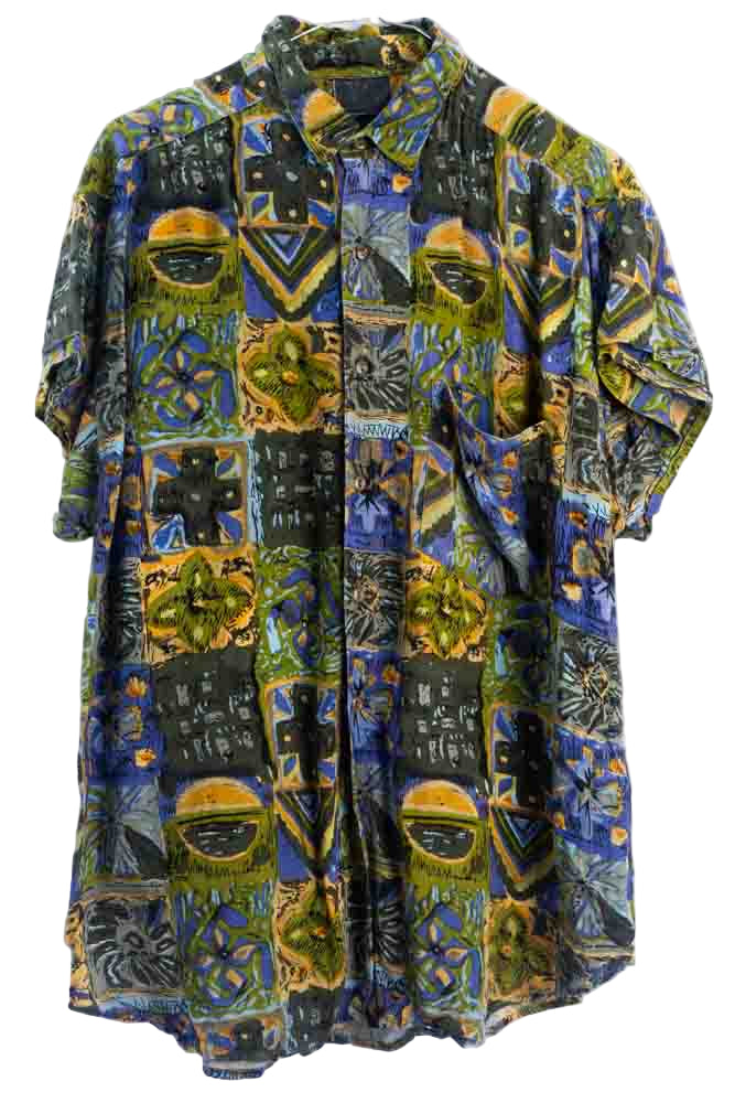 Vintage Hemd mit Art Print -L-