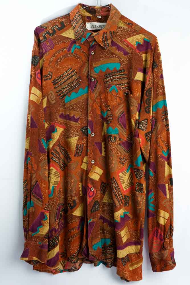 Vintage Hemd mit Art Print -M-