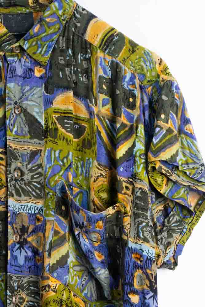 Vintage Hemd mit Art Print -L-