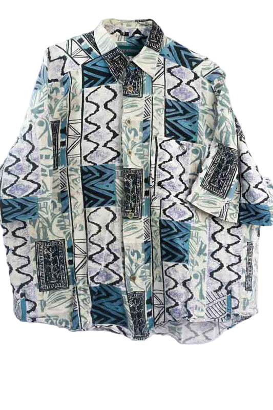 Vintage Hemd mit Art Print -L-