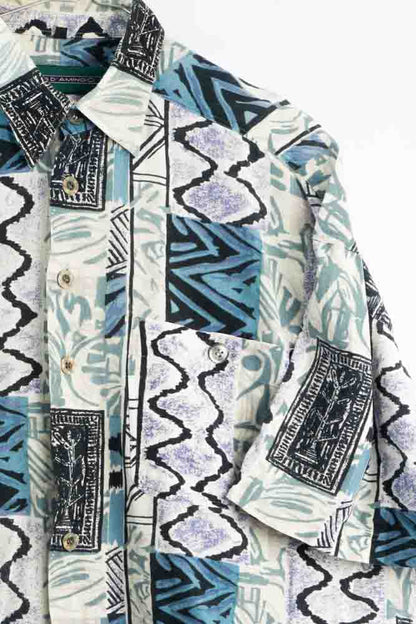 Vintage Hemd mit Art Print -L-