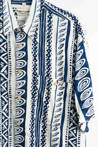 Vintage Hemd mit Art Print -L-