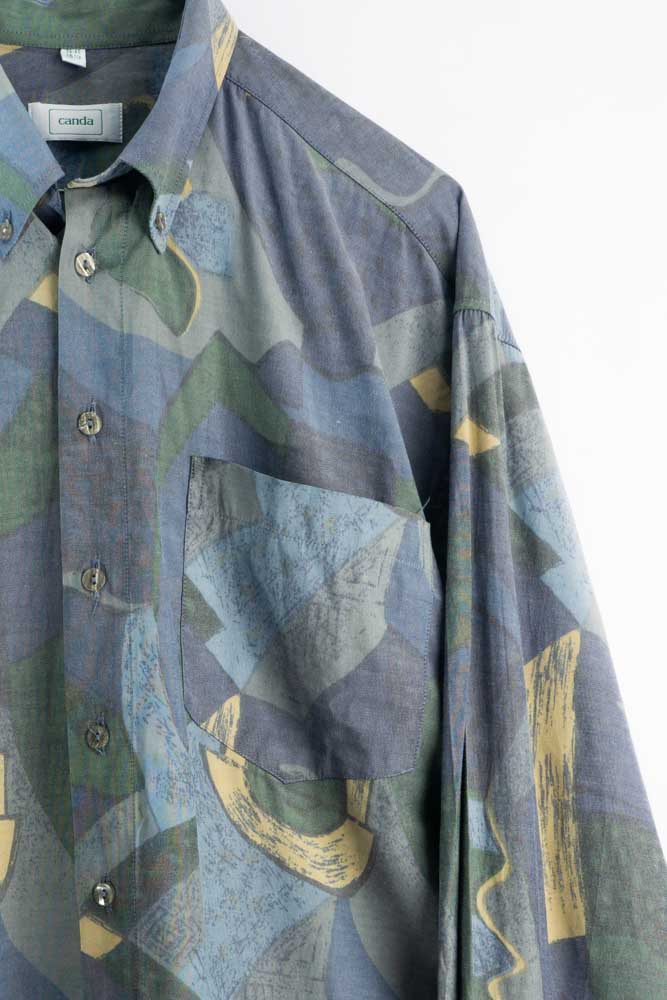 Vintage Hemd mit Art Print -L-