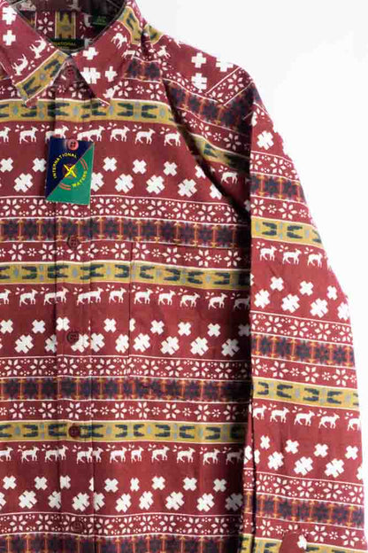 Vintage Hemd mit Art Print -L-