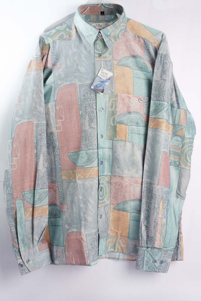 Vintage Hemd mit Art Print -L- Deadstock