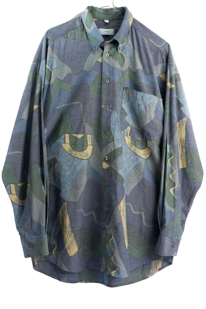 Vintage Hemd mit Art Print -L-