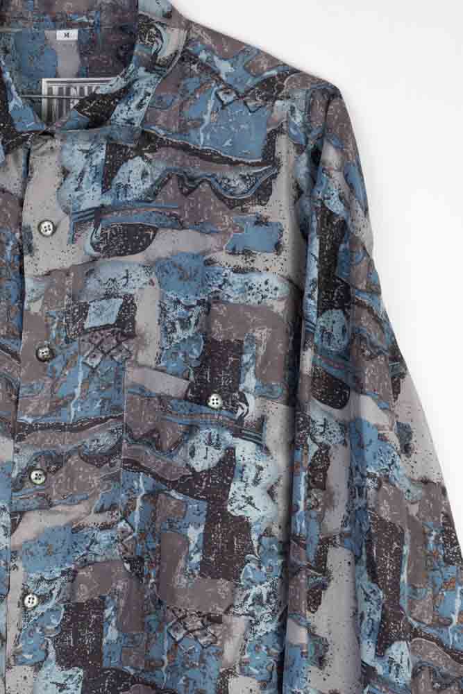Vintage Hemd Seide -L-
