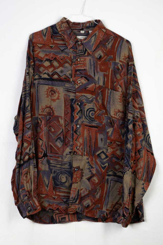 Vintage Art Print Hemd -XL-