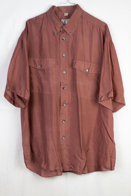 Vintage Hemd Seide -L-