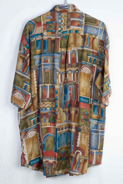 Vintage Hemd Seide -L-