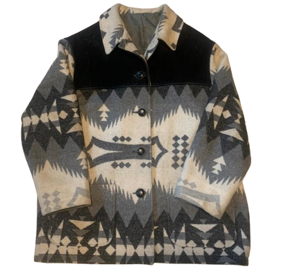 Vintage Jacke Aztec Kurzmantel L
