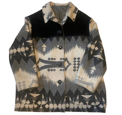 Vintage Jacke Aztec Kurzmantel L