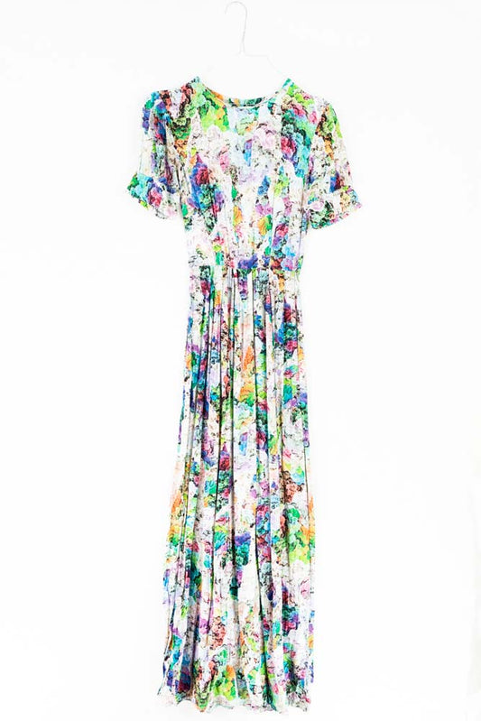Vintage Flower Maxi Kleid -S-