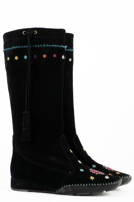 Vintage Wildleder Stiefel -40-