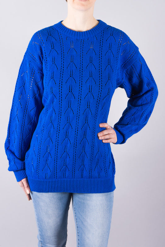 Königsblauer Vintage Pullover -M- Leandra